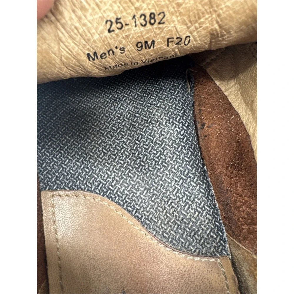 JOHNSTON and MURPHY SIZE 9 Brown Leather McGuffey Woven Loafer Slip On Men